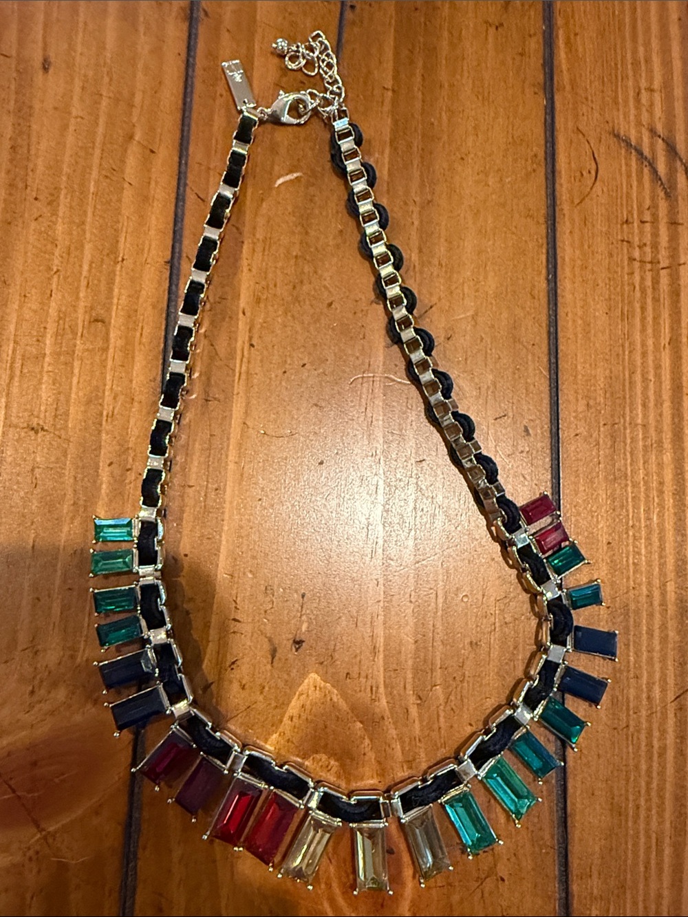 INC International Concepts Multicolor Baguette Statement Necklace - Gold